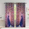 Peacock Flower Curtains For The Bedroom Animal Drapes In Living Room Curtin For Window Home Decor High Shading (70 %-90 %)2 Panel