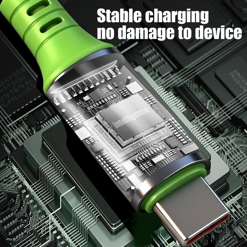 Кабели USB C 6A 240W для быстрой зарядки 480 Мбит/с Высокоскоростная передача данных Шнур для телефона Цифровой дисплей Провод Type C для iPhone Samsung