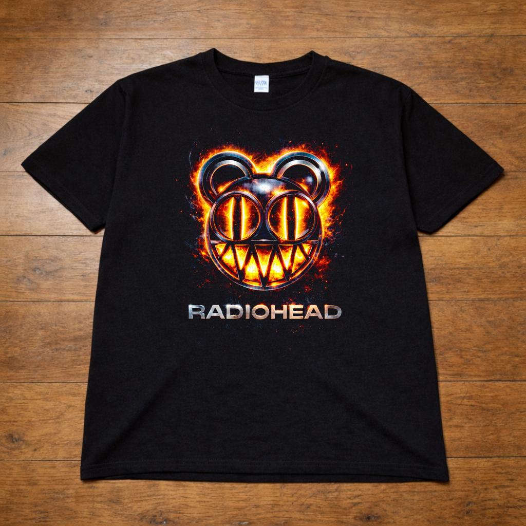 Radiohead Band T Shirt Alternative Rock Logo Graphic Tee Adults Kids