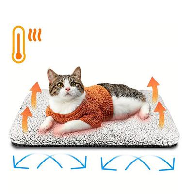 Самонагревающаяся кошачья подстилка Термо подстилка для питомцев Кровать с нескользящим основанием Неэлектрическая грелка для кошек со съемным моющимся чехлом для собак кошек дивана пола