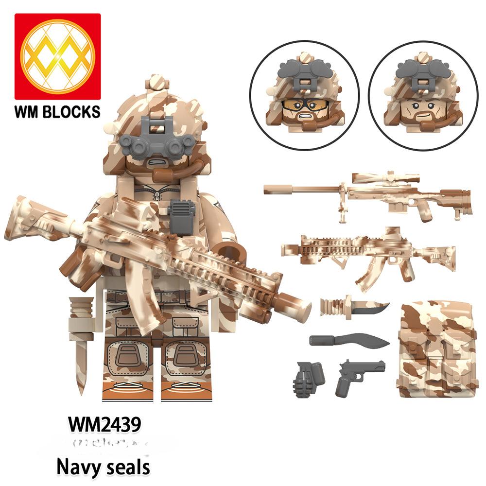 Мини-фигурки спецназа, морские котики, современные солдаты, SWAT KSK SSO, кирпичи, строительные блоки, игрушки для детей WM6147