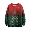 Рождественские свитшоты для детей мальчиков и девочек вязаный свитер милая рубашка осенний пуловер с круглым вырезом топы