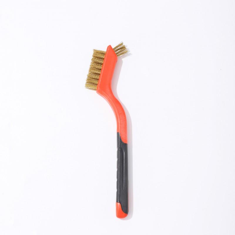 3-Piece Dual-Head Wire Brush Set Stainless Steel Copper Nylon Bristle Metal Cleaning Rust Removal Gap Scrubbing