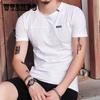 Pure Cotton Men's Round Neck T-shirt Summer Short-sleeved T-shirt Youth Solid Color Trend Singlet Top Clothes