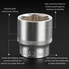 Hex Short Socket Head 1/2 Inch Drive Anti-rust Ratchet Wrench Sockets 8-36mm Hexagonal Socket for Car Repair Hand Tools