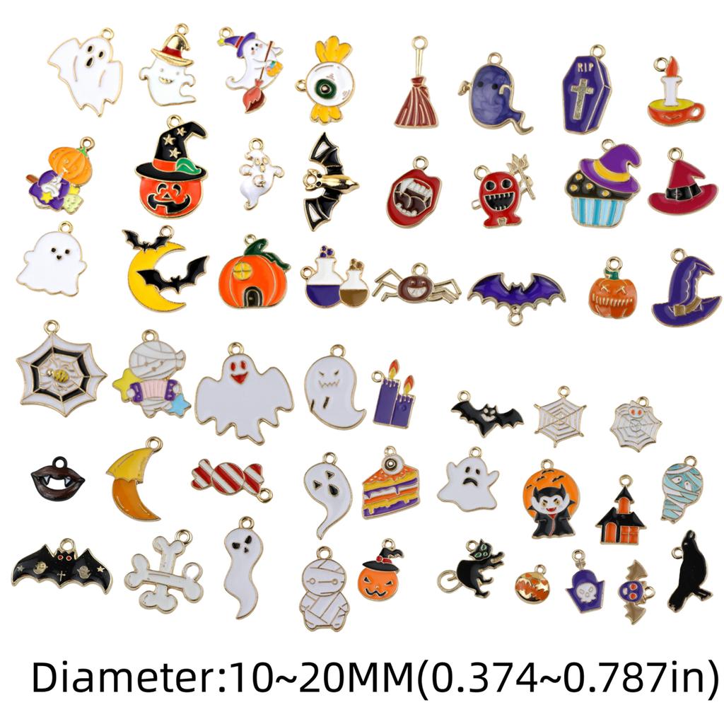 10g/50g/Lot Halloween Charms Enamel Jewelry Making Charms For Halloween Bracelet Necklace Earrings Making