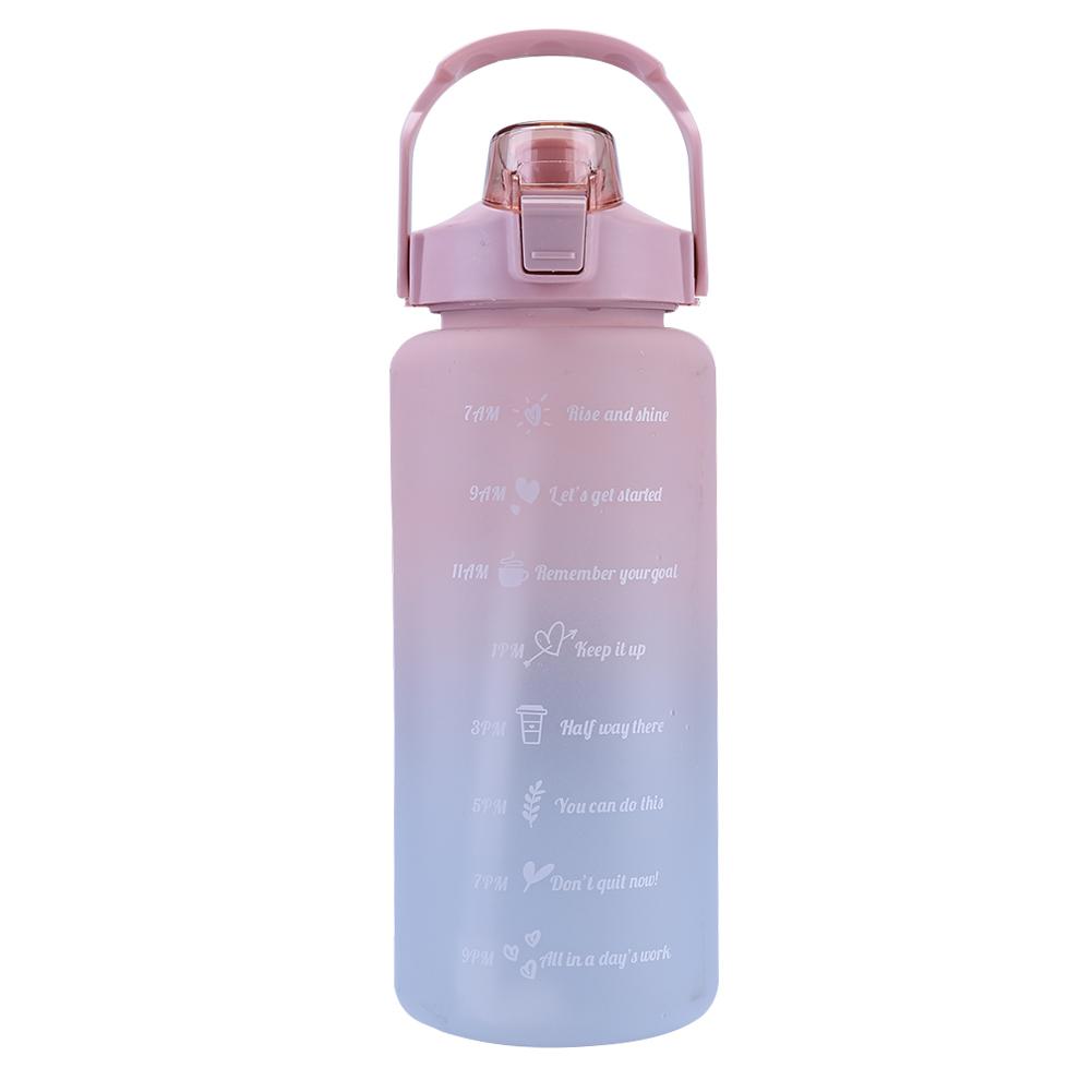 Water Bottle Time Marker 2L Extra Large Motivational Sport Bottle With Straw ARI