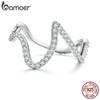 925 Sterling Silver Original Design Irregular Geometric Finger Ring Pave Setting CZ for Women Birthday Gift