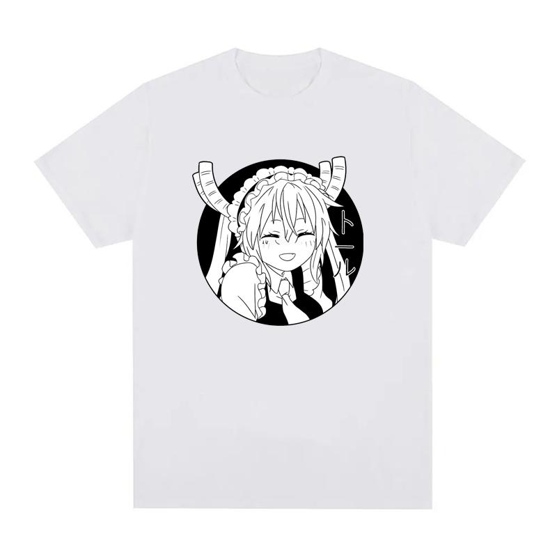 Anime Miss Kobayashis Dragon Maid Tshirt Kawaii Unisexga Print Tee Unisex Oversized Shortsleeve Crewneck Harajuku Streetwear Tops