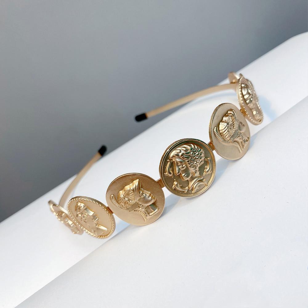 Women Korea Zinc Zinc Alloy Girls Baroque Style Head Portrait Headband Hair Accessories Hair Hoop