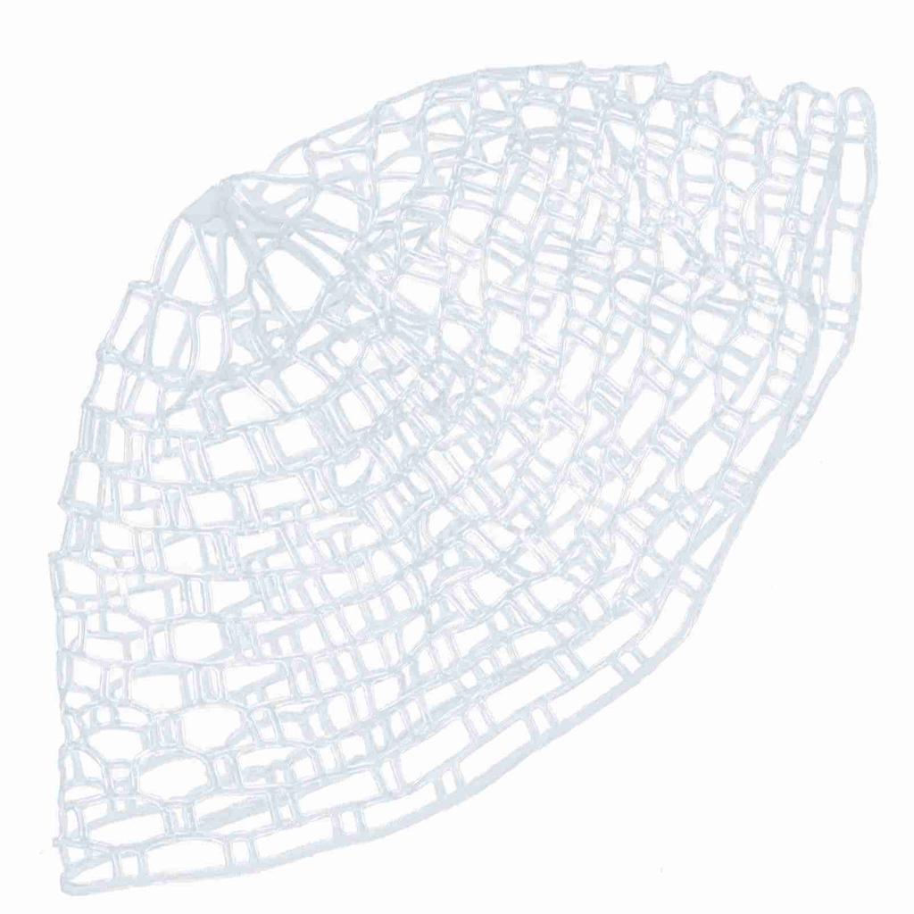 Outdoor Fly Fishing Landing Net Clear Rubber Replacement Mesh Bag(Mudium)