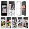 Great Art Aesthetic David Mona Lisa Case For Samsung Galaxy Z Flip 3 4 5g Funda Z Flip3 Clear Pc Hard Shockproof Phone Shell