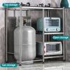Утолщенная газовая стойка из нержавеющей стали для кухонного стола, многофункциональная газовая плита, стойка для хранения