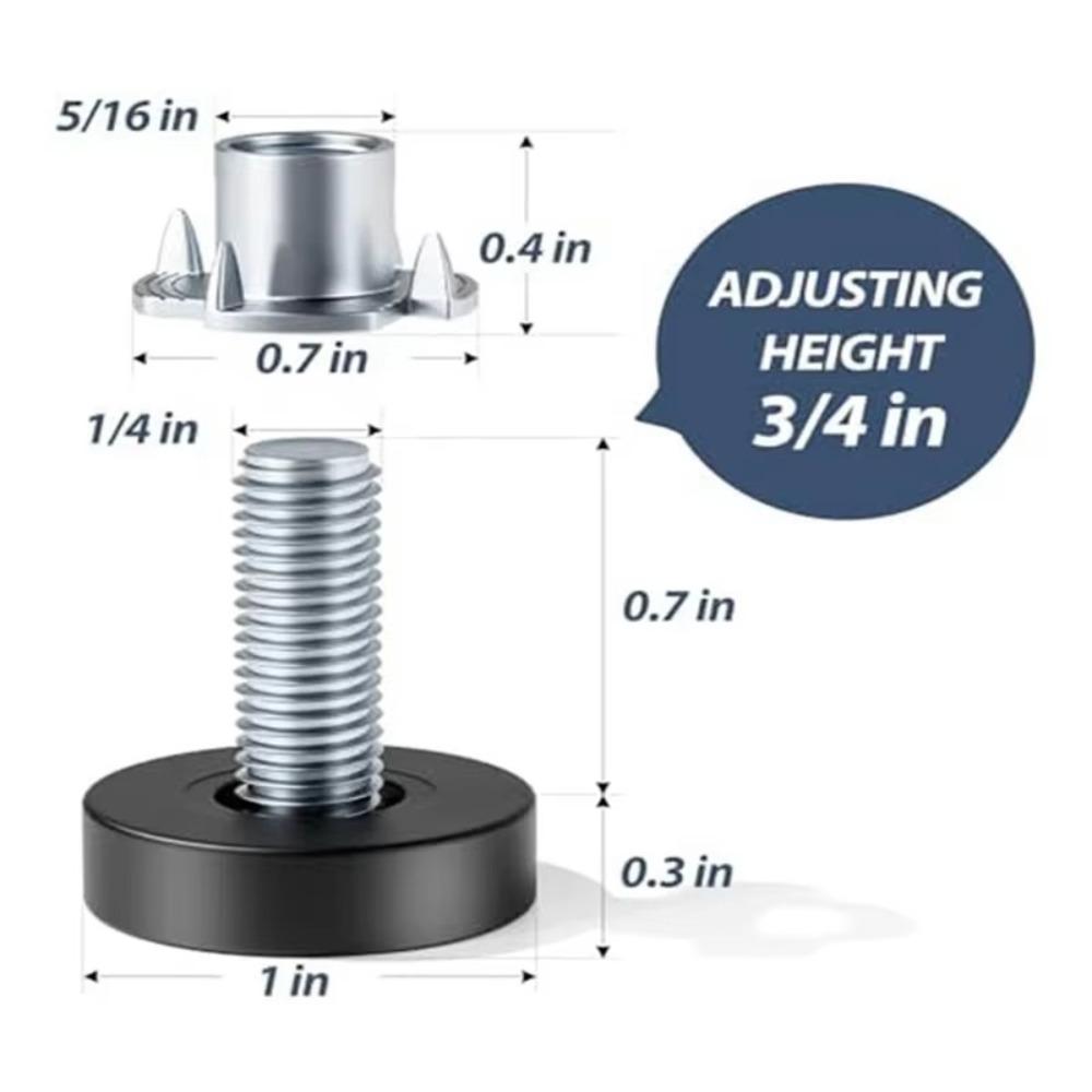 8PCS Adjustable Furniture Leveling Feet Furniture Levelers Leg Levelers Gifts Glide Leveler