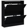 VidaXL Shoe Cabinet, Shoe Rack with 2 Drawers, Shoe Storage Furniture for Entryway Hallway, Black 839918