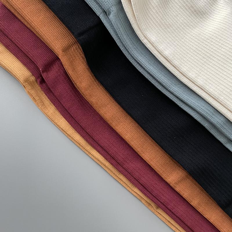 Ribbed Yoga Pants High Waisted Gym Leggings Sport Women Fitness Seamless Female Legging Tummy Control Running Training Tights