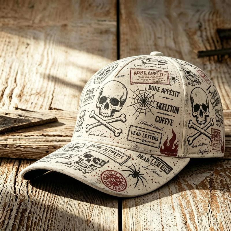 American Street Baseball Cap Halloween Printed Hat Daily Casual Sun Hat