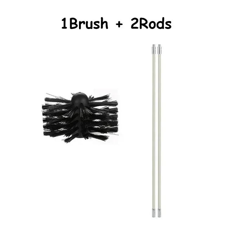Длинная ручка гибкая труба стержни с нейлоновой щеткой для дымохода щетка для очистки вращающейся системы подметания камин комплект стержней набор инструментов