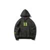 Li Ning X Peoples Daily New Media Collaboration Series Пуловер с капюшоном Унисекс толстовки Черный Серый AWDP965-2