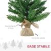 55cm Mini Christmas Tree with 50 Thick Branches and Realistic PVC Needles, Cement and Jute Base