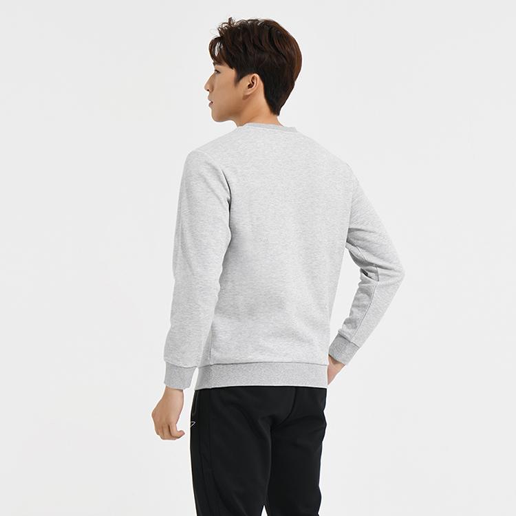 Толстовка с длинным рукавом и логотипом серии Li Ning для настольного тенниса, унисекс, цвет серый AWDT281-4