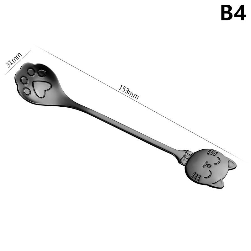 Кофейная ложка из нержавеющей стали, креативная ложка в виде кошачьей лапки, десертная чайная ложка для мороженого, торта, столовая посуда, кухонные аксессуары