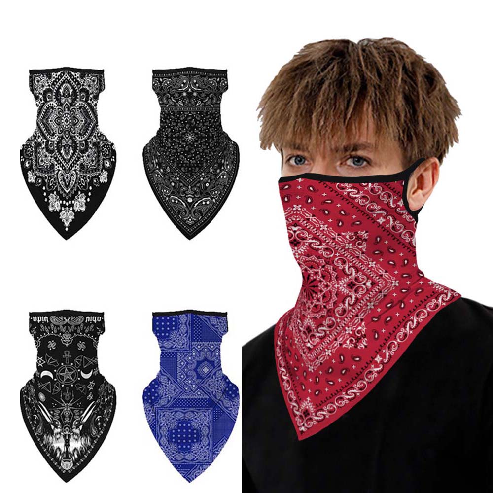 Protective Silk Cycling Windproof Sun Protection Face Mask Neck Protection Mouth Mask Wrap Scarf