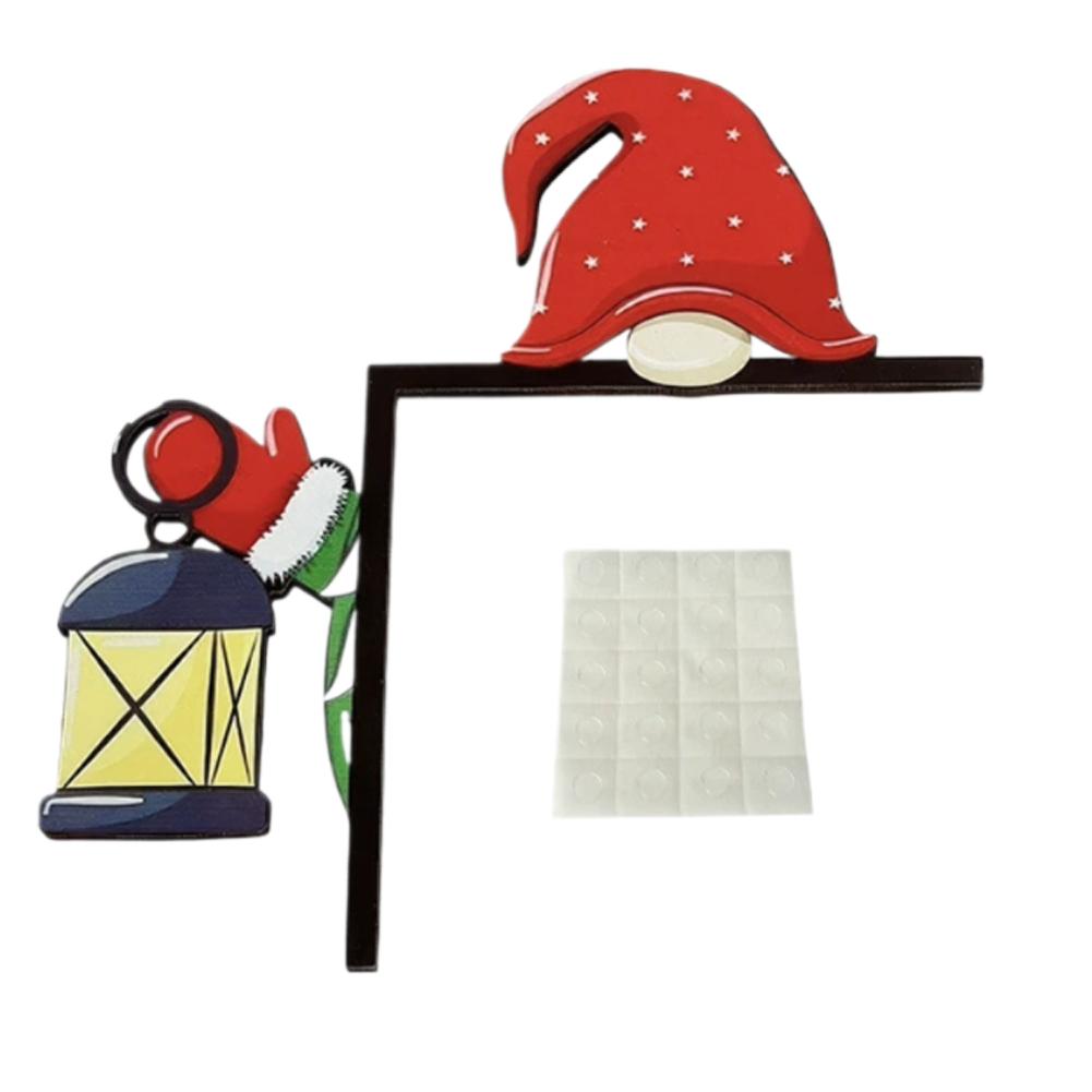 Versatile Decorative Uses Ornament Santa Claus Deer Wooden Door Frame Ornament for Holiday Atmosphere Ornament Easy To Install