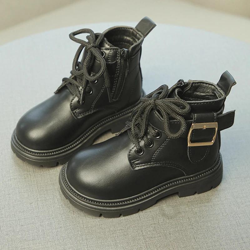 Детские мотоботы Красивые Модные Ботильоны для мальчиков и девочек Однотонные Универсальные 2024 Совершенно новые Детские короткие ботинки Мягкая подошва