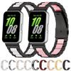 Для Samsung Galaxy Fit 3 SM-R390 ремешок для часов из нержавеющей стали с тремя бусинами