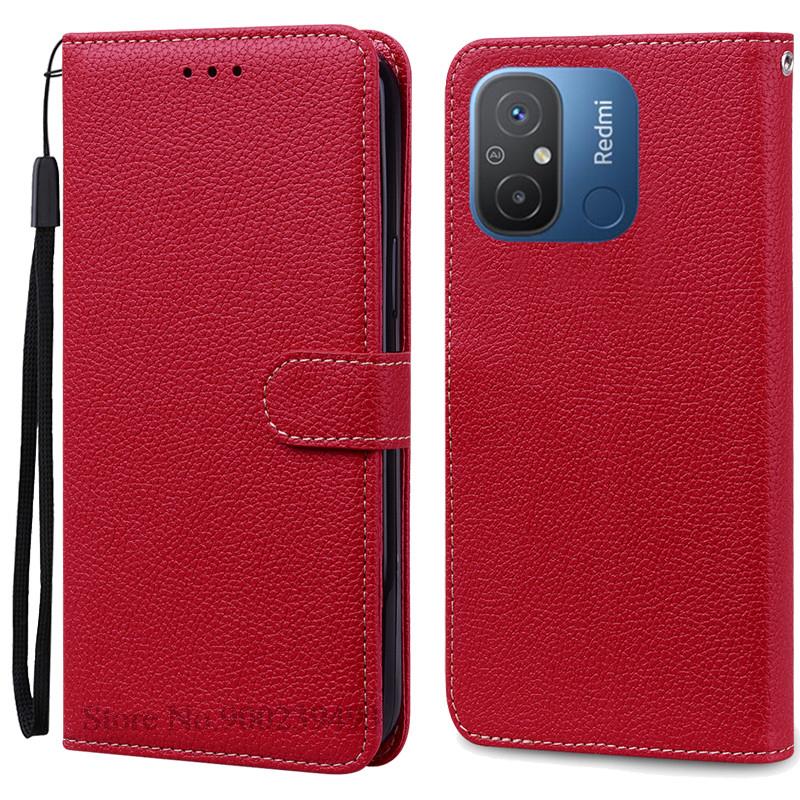Чехол для Redmi 12C Мягкий силиконовый кожаный чехол-книжка для кошелька для Xiaomi Redmi 12C Чехол для телефона Redmi12C Redmi 12 C Fundas Coque