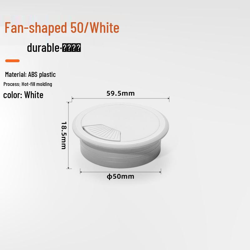 Desk Cable Management Box, ABS Plastic Round Cable Hole Cover, Decorative Wire Box