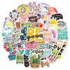 50 Student Stationery Inspirational Text-On-Video Album Diy Decorative Stickers Ins Hand Account Material Cute Girl Stickers