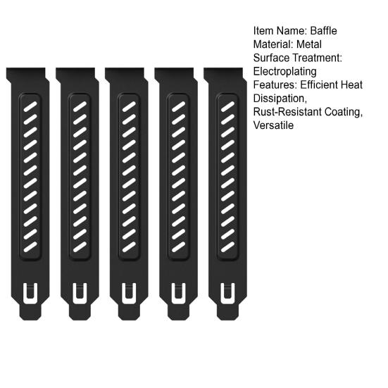 Yousheng 5 шт. Металлическая заглушка слота PCI для корпуса ПК, крышка вентиляционного отверстия для GPU для корпуса компьютера, пыле- и ржавчиноустойчивая пластина для рассеивания тепла для улучшения