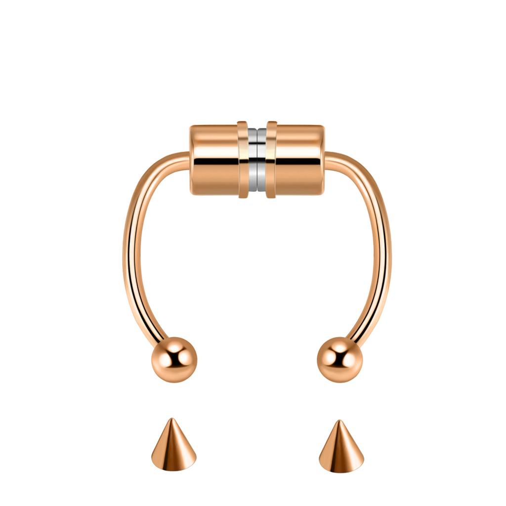 Магнитное кольцо из нержавеющей стали в носу Кольцо в форме подковы Зажим для носа без пирсинга Обруч для носа Магнитный пирсинг для ногтей в носу
