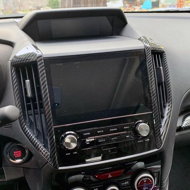 Передняя крышка кондиционера с эффектом углеродного волокна, внутренняя отделка для Subaru Forester SK 2018, автомобильные аксессуары