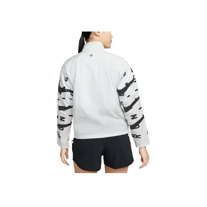 Nike Therma-FIT Run Division Logo Print Zip-Up Collar Jacket Women Jacket Light-Silver DX0326-034