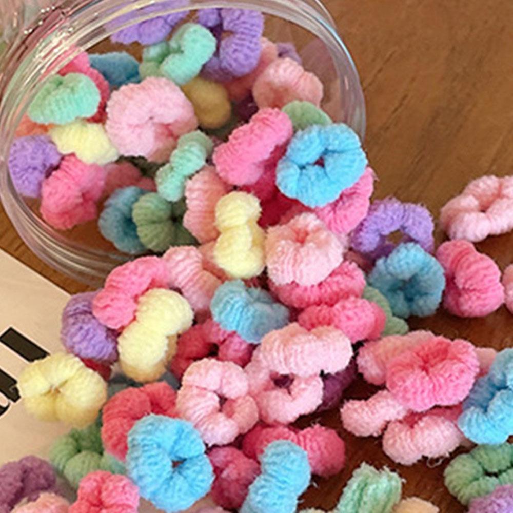 100 шт. Конфетных цветов Маленькие резинки для волос для собак для ухода за питомцами, Не повреждающие шерсть