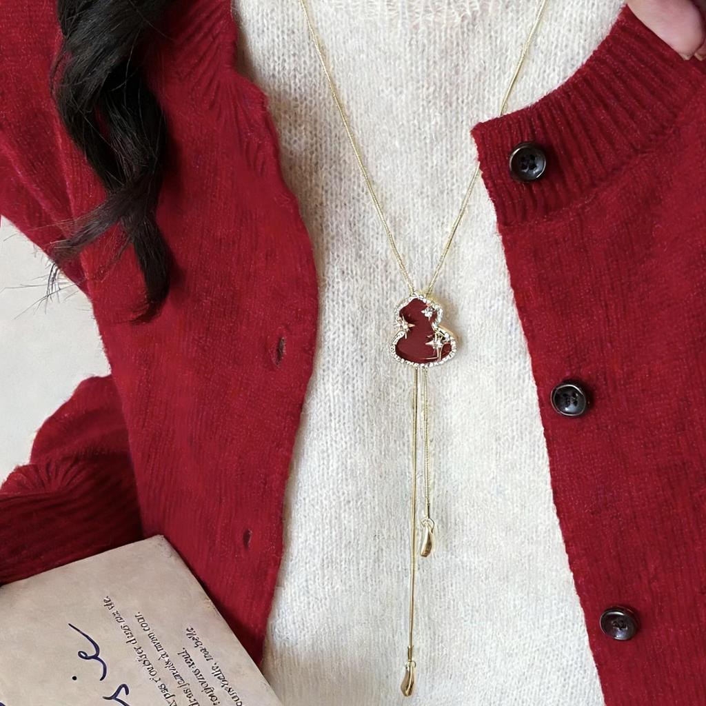 Женское летнее роскошное ожерелье из титановой стали - Дизайн высокого класса, кулон на ключицу