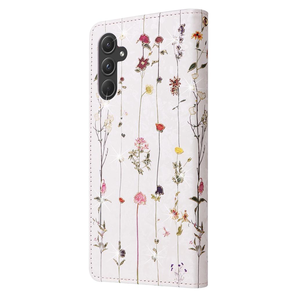 Для Samsung Galaxy A55 5G Кожаный чехол Лакированная накладка на телефон с RFID-блокирующими слотами для карт