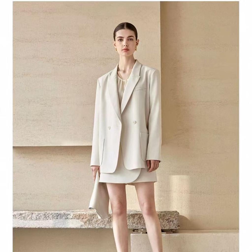 Spring Autumn Fashion Loose Korean Style Blazer Elegant Plus Size Suit Jacket Casual Petite Women