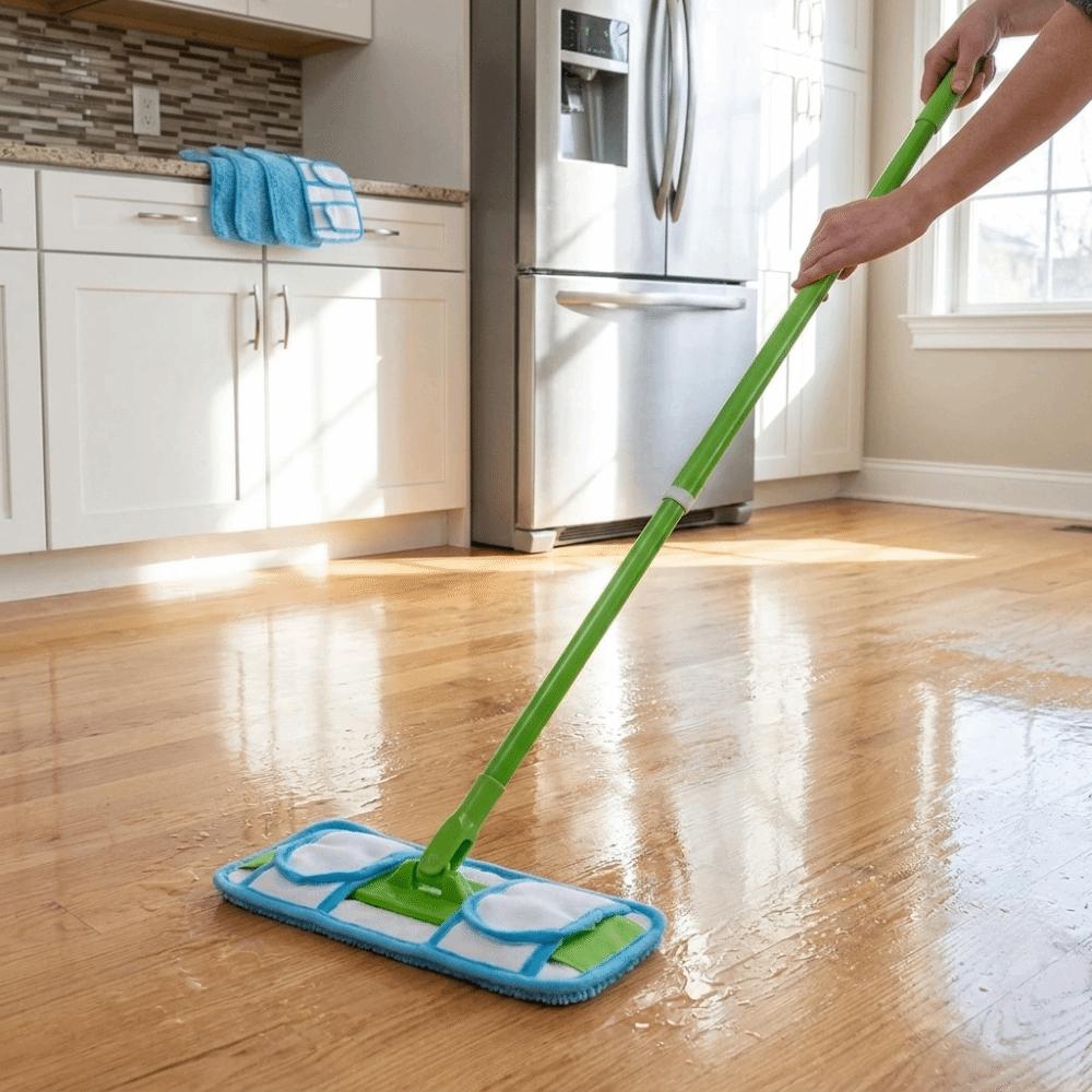 4Pcs Replaceable Mop Replacement Pad Washable Mop Cloths Mopping Accessories Flat Mop Pads Home Use