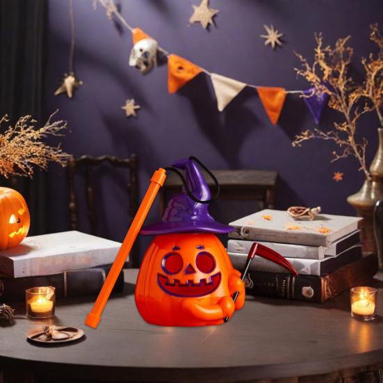 Halloween Pumpkin Lantern LED Lighted Pumpkin Light Decoration Portable Handheld Night Lamp for Halloween Party Decoration
