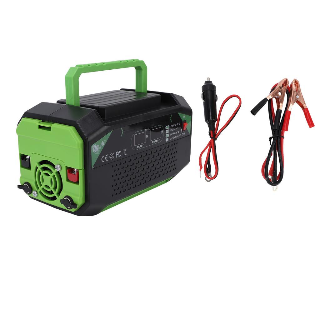 Car Inverter 500W 12V DC To 220V AC Fast Charge Display Screen Vehicles Inverter Converter with 2 USB 2 Type C 2