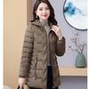 Зимняя хлопковая одежда для мамы, женская средней длины, новая, для среднего и пожилого возраста, осенне-зимние хлопковые куртки