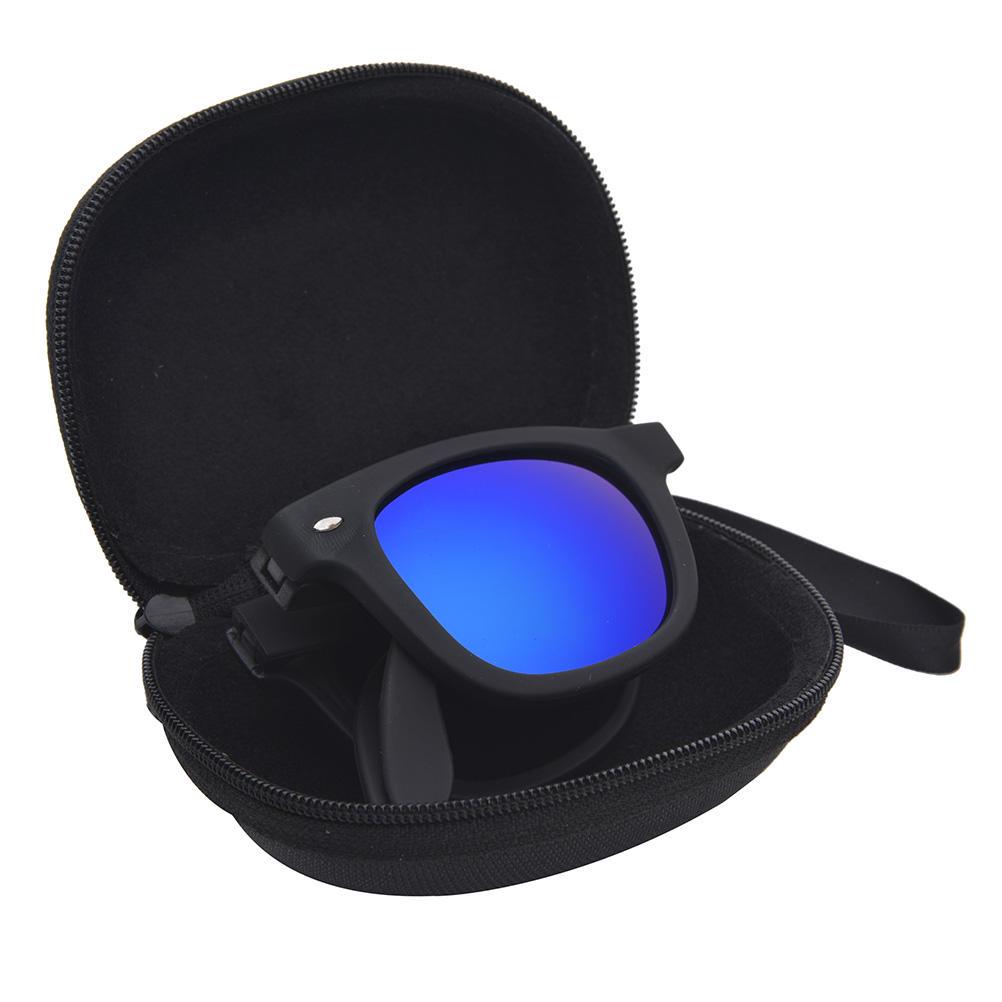 For Men Women Retro Protection Square Sport Sunglass Portable Gift Folding Shading
