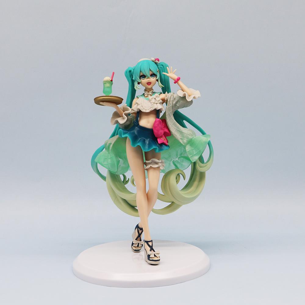 High-Quality Sakura Hatsune Miku PVC Doll with Decorative Chassis Ornaments
