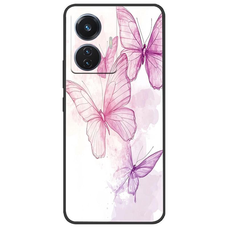 Для vivo T1 4G Y55 4G iQOO Z6 44 Вт V2153 Чехол Мраморный Мягкий Матовый Силиконовый Чехол на Заднюю Панель Для Vivo T1 44 Вт Полная Защита Чехол для Телефона