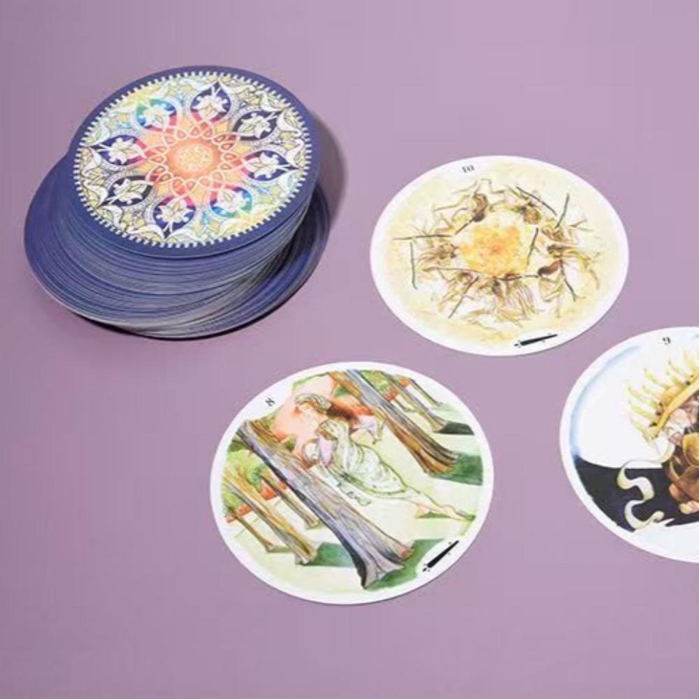 10*10 см колода Таро Круг Жизни 78 карт Таро в круглой форме с руководством для начинающих в жесткой коробке