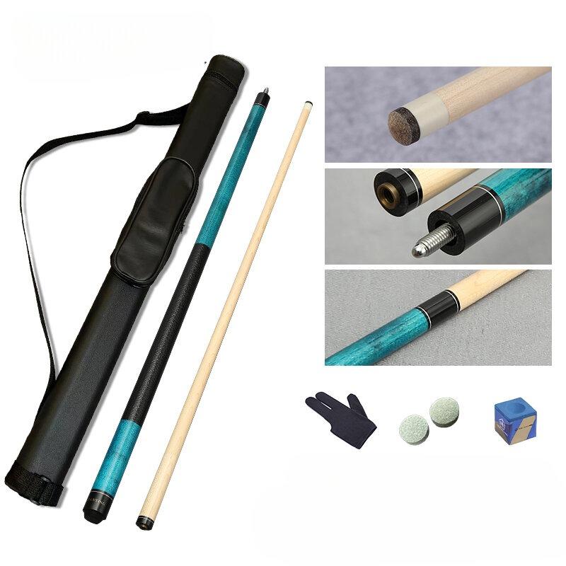 Кий для бильярда 12,7 мм, разрезной на 1/2, кий для 8 и 9 шаров, кленовый профессиональный прямой кий для пула с чехлом и бесплатными принадлежностями